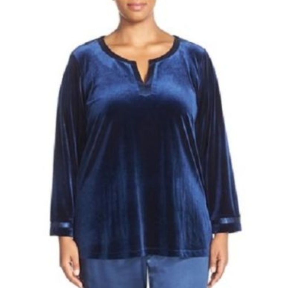 Sleepwear Velvet & Satin Pajama Top